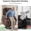 image:imageMCombo Power Lift Recliner Chair for Elderly Lift Chair with Heat and Massage FSC Certified USBampType C Ports Cup Holders Fabric 7040 MediumBrownCoffee