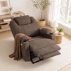 image:imageMCombo Power Lift Recliner Chair for Elderly Lift Chair with Heat and Massage FSC Certified USBampType C Ports Cup Holders Fabric 7040 MediumBrownCoffee