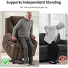 image:imageMCombo Power Lift Recliner Chair for Elderly Lift Chair with Heat and Massage FSC Certified USBampType C Ports Cup Holders Fabric 7040 MediumBrownCoffee