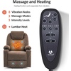 image:imageMCombo Power Lift Recliner Chair for Elderly Lift Chair with Heat and Massage FSC Certified USBampType C Ports Cup Holders Fabric 7040 MediumBrownCoffee