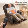 image:imageMCombo Power Lift Recliner Chair for Elderly Lift Chair with Heat and Massage FSC Certified USBampType C Ports Cup Holders Fabric 7040 MediumBrownCoffee