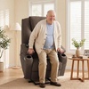 image:imageMCombo Power Lift Recliner Chair for Elderly Lift Chair with Heat and Massage FSC Certified USBampType C Ports Cup Holders Fabric 7040 MediumBrownCoffee