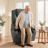 image:imageMCombo Power Lift Recliner Chair for Elderly Lift Chair with Heat and Massage FSC Certified USBampType C Ports Cup Holders Fabric 7040 MediumBrownGrey