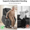 image:imageMCombo Power Lift Recliner Chair for Elderly Lift Chair with Heat and Massage FSC Certified USBampType C Ports Cup Holders Fabric 7040 MediumBrownGrey