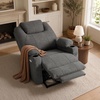 image:imageMCombo Power Lift Recliner Chair for Elderly Lift Chair with Heat and Massage FSC Certified USBampType C Ports Cup Holders Fabric 7040 MediumBrownGrey