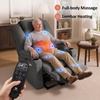 image:imageMCombo Power Lift Recliner Chair for Elderly Lift Chair with Heat and Massage FSC Certified USBampType C Ports Cup Holders Fabric 7040 MediumBrownGrey