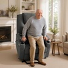 image:imageMCombo Power Lift Recliner Chair for Elderly Lift Chair with Heat and Massage FSC Certified USBampType C Ports Cup Holders Fabric 7040 MediumBrownGrey