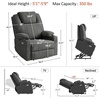 image:imageMCombo Power Lift Recliner Chair for Elderly Lift Chair with Heat and Massage FSC Certified USBampType C Ports Cup Holders Fabric 7040 MediumBrownGrey