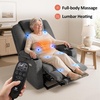 image:imageMCombo Power Lift Recliner Chair for Elderly Lift Chair with Heat and Massage FSC Certified USBampType C Ports Cup Holders Fabric 7040 MediumBrownGrey