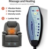 image:imageMCombo Power Lift Recliner Chair for Elderly Lift Chair with Heat and Massage FSC Certified USBampType C Ports Cup Holders Fabric 7040 MediumBrownGrey