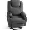 image:imageMCombo Power Lift Recliner Chair for Elderly Lift Chair with Heat and Massage FSC Certified USBampType C Ports Cup Holders Fabric 7040 MediumBrownGrey
