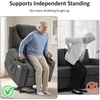 image:imageMCombo Power Lift Recliner Chair for Elderly Lift Chair with Heat and Massage FSC Certified USBampType C Ports Cup Holders Fabric 7040 MediumBrownGrey