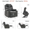 image:imageMCombo Power Lift Recliner Chair for Elderly Lift Chair with Heat and Massage FSC Certified USBampType C Ports Cup Holders Fabric 7040 MediumBrownGrey
