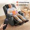 image:imageMCombo Power Lift Recliner Chair for Elderly Lift Chair with Heat and Massage FSC Certified USBampType C Ports Cup Holders Fabric 7040 MediumBrownGrey