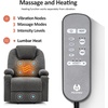image:imageMCombo Power Lift Recliner Chair for Elderly Lift Chair with Heat and Massage FSC Certified USBampType C Ports Cup Holders Fabric 7040 MediumBrownGrey