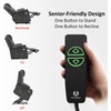 image:imageMCombo Power Lift Recliner Chair for Elderly Lift Chair with Heat and Massage FSC Certified USBampType C Ports Cup Holders Fabric 7040 MediumBrownGrey
