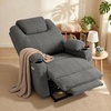 image:imageMCombo Power Lift Recliner Chair for Elderly Lift Chair with Heat and Massage FSC Certified USBampType C Ports Cup Holders Fabric 7040 MediumBrownGrey
