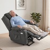 image:imageMCombo Power Lift Recliner Chair for Elderly Lift Chair with Heat and Massage FSC Certified USBampType C Ports Cup Holders Fabric 7040 MediumBrownGrey