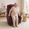 image:imageMCombo Power Lift Recliner Chair for Elderly Lift Chair with Heat and Massage FSC Certified USBampType C Ports Cup Holders Fabric 7040 MediumBrownSangria