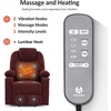 image:imageMCombo Power Lift Recliner Chair for Elderly Lift Chair with Heat and Massage FSC Certified USBampType C Ports Cup Holders Fabric 7040 MediumBrownSangria