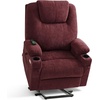 image:imageMCombo Power Lift Recliner Chair for Elderly Lift Chair with Heat and Massage FSC Certified USBampType C Ports Cup Holders Fabric 7040 MediumBrownSangria