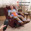 image:imageMCombo Power Lift Recliner Chair for Elderly Lift Chair with Heat and Massage FSC Certified USBampType C Ports Cup Holders Fabric 7040 MediumBrownSangria