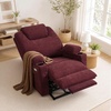 image:imageMCombo Power Lift Recliner Chair for Elderly Lift Chair with Heat and Massage FSC Certified USBampType C Ports Cup Holders Fabric 7040 MediumBrownSangria
