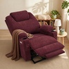 image:imageMCombo Power Lift Recliner Chair for Elderly Lift Chair with Heat and Massage FSC Certified USBampType C Ports Cup Holders Fabric 7040 MediumBrownSangria