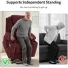 image:imageMCombo Power Lift Recliner Chair for Elderly Lift Chair with Heat and Massage FSC Certified USBampType C Ports Cup Holders Fabric 7040 MediumBrownSangria