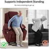 image:imageMCombo Power Lift Recliner Chair for Elderly Lift Chair with Heat and Massage FSC Certified USBampType C Ports Cup Holders Fabric 7040 MediumBrownSangria