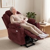 image:imageMCombo Power Lift Recliner Chair for Elderly Lift Chair with Heat and Massage FSC Certified USBampType C Ports Cup Holders Fabric 7040 MediumBrownSangria