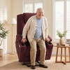 image:imageMCombo Power Lift Recliner Chair for Elderly Lift Chair with Heat and Massage FSC Certified USBampType C Ports Cup Holders Fabric 7040 MediumBrownSangria