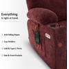 image:imageMCombo Power Lift Recliner Chair for Elderly Lift Chair with Heat and Massage FSC Certified USBampType C Ports Cup Holders Fabric 7040 MediumBrownSangria