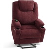 image:imageMCombo Power Lift Recliner Chair for Elderly Lift Chair with Heat and Massage FSC Certified USBampType C Ports Cup Holders Fabric 7040 MediumBrownSangria