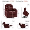 image:imageMCombo Power Lift Recliner Chair for Elderly Lift Chair with Heat and Massage FSC Certified USBampType C Ports Cup Holders Fabric 7040 MediumBrownSangria