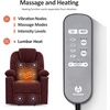 image:imageMCombo Power Lift Recliner Chair for Elderly Lift Chair with Heat and Massage FSC Certified USBampType C Ports Cup Holders Fabric 7040 MediumBrownSangria