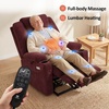 image:imageMCombo Power Lift Recliner Chair for Elderly Lift Chair with Heat and Massage FSC Certified USBampType C Ports Cup Holders Fabric 7040 MediumBrownSangria