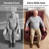 image:imageMCombo Power Lift Recliner Chair for Elderly Lift Chair with Heat and Massage FSC Certified USBampType C Ports Cup Holders Fabric 7040 MediumBrownSangria