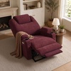 image:imageMCombo Power Lift Recliner Chair for Elderly Lift Chair with Heat and Massage FSC Certified USBampType C Ports Cup Holders Fabric 7040 MediumBrownSangria