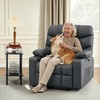 image:imageMCombo Power Lift Recliner Chair for Elderly for Mom Electric Lift Chair with Extended Footrest USB Ports Cup Holders Faux Leather 7287 Dark Grey MediumDark Grey