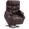 image:imageMCombo Power Lift Recliner Chair for Elderly for Mom Electric Lift Chair with Extended Footrest USB Ports Cup Holders Faux Leather 7287 Dark Grey MediumDark Brown