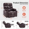 image:imageMCombo Power Lift Recliner Chair for Elderly for Mom Electric Lift Chair with Extended Footrest USB Ports Cup Holders Faux Leather 7287 Dark Grey MediumDark Brown