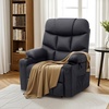 image:imageMCombo Power Lift Recliner Chair for Elderly for Mom Electric Lift Chair with Extended Footrest USB Ports Cup Holders Faux Leather 7287 Dark Grey MediumBlack