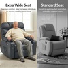 image:imageMCombo Power Lift Recliner Chair for Elderly for Mom Electric Lift Chair with Extended Footrest USB Ports Cup Holders Faux Leather 7287 Dark Grey MediumDark Grey