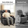 image:imageMCombo Power Lift Recliner Chair for Elderly for Mom Electric Lift Chair with Extended Footrest USB Ports Cup Holders Faux Leather 7287 Dark Grey MediumBlack