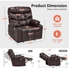 image:imageMCombo Power Lift Recliner Chair for Elderly for Mom Electric Lift Chair with Extended Footrest USB Ports Cup Holders Faux Leather 7287 Dark Grey MediumDark Brown