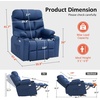 image:imageMCombo Power Lift Recliner Chair for Elderly for Mom Electric Lift Chair with Extended Footrest USB Ports Cup Holders Faux Leather 7287 Dark Grey MediumNavy Blue