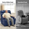 image:imageMCombo Power Lift Recliner Chair for Elderly for Mom Electric Lift Chair with Extended Footrest USB Ports Cup Holders Faux Leather 7287 Dark Grey MediumNavy Blue