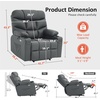 image:imageMCombo Power Lift Recliner Chair for Elderly for Mom Electric Lift Chair with Extended Footrest USB Ports Cup Holders Faux Leather 7287 Dark Grey MediumDark Grey