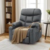 image:imageMCombo Power Lift Recliner Chair for Elderly for Mom Electric Lift Chair with Extended Footrest USB Ports Cup Holders Faux Leather 7287 Dark Grey MediumDark Grey